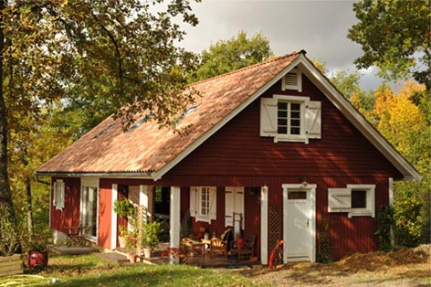 Exterieur d'une maison ossature bois - TIRO